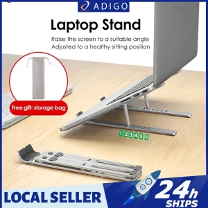 Truly《 𝗔𝗟𝗨𝗠𝗜𝗡𝗜𝗨𝗠 》Laptop Holder for Notebook Laptop Stand Bracket Foldable Alloy Laptop Holder for PC Notebook
