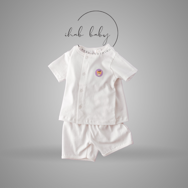 Unisex Cotton Short Sleeve Suit & Shorts (0-18 months) - Image 4