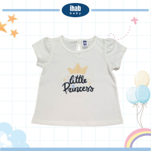 Pink Cotton Short Sleeve T-Shirt (0-36 months) - 0-6 Months, Cream