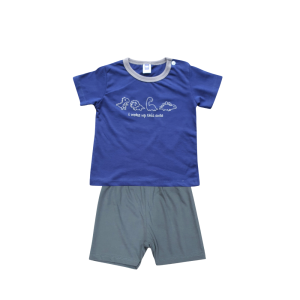 Boy Short Sleeve T-Shirt & Shorts Set - 0-6 Months, Dark blue