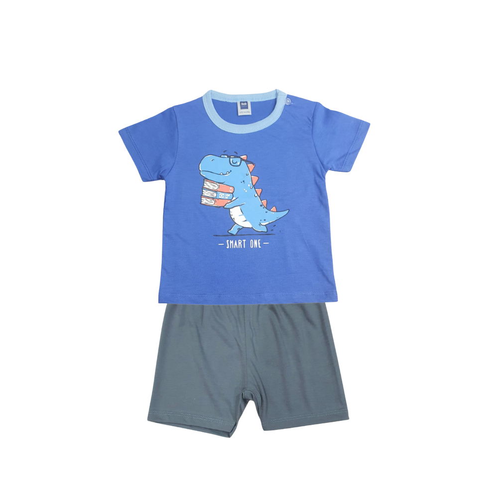 Dinosaur Boy Short Sleeve Baby Set - Image 2
