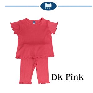 Pink Cotton Blouse & Pants Set (0-24 months) - 18-24 months, Dk Pink