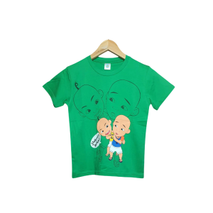 Upin & Ipin Graphic T-Shirt - Green, M (4-5Y)
