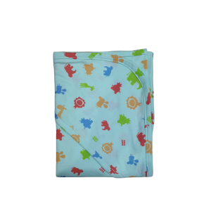 Cotton Muslin Swaddle Blanket 75cm x 75cm - Green Animal