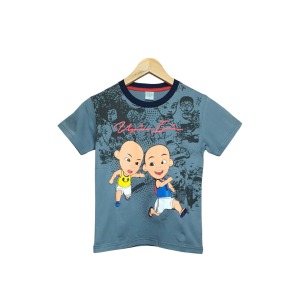 Upin & Ipin Graphic T-Shirt - Grey, M (4-5Y)