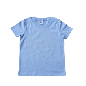 Plain Color Boy Girl Short Sleeve T-Shirt - 18-24M (1-2Y), Indigo