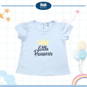 Pink Cotton Short Sleeve T-Shirt (0-36 months) - 0-6 Months, Lt Blue