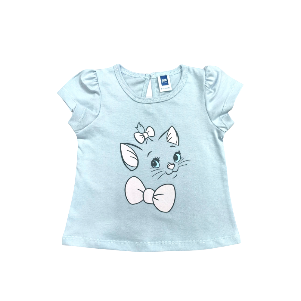 Printed Cotton Short Sleeve Baby Girl T-Shirt - Image 3