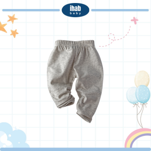 Striped Cotton Spandex Leggings (Kids) - 0-6 Months, Lt Grey