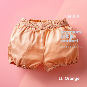 Cotton Casual Short Pants (0-24 months) - 0-6 months, Lt Orange