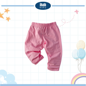 Striped Cotton Spandex Leggings (Kids) - 0-6 Months, Lt Pink