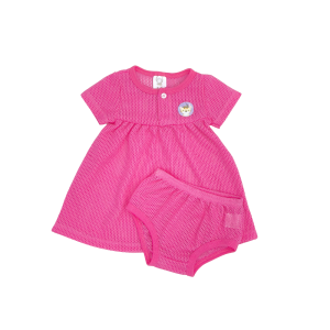 Eyelet Baby Romper with Skirt - 12-18 months, Maroon
