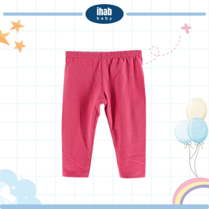 Striped Cotton Spandex Leggings (Kids) - 0-6 Months, Maroon