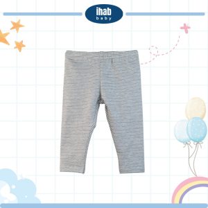 Stripe Cotton Spandex Leggings (Baby Girl) - 0-6 Months, Melange Stripe