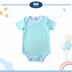 Unisex Short Sleeve Cotton Romper (0-18 months) - Mint, 12-18 months