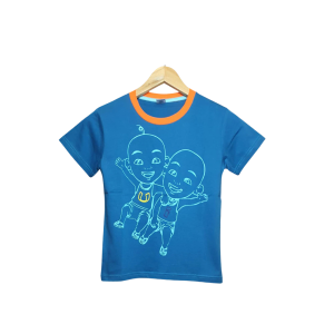 Upin & Ipin Graphic T-Shirt - Blue, XL(6-7Y)