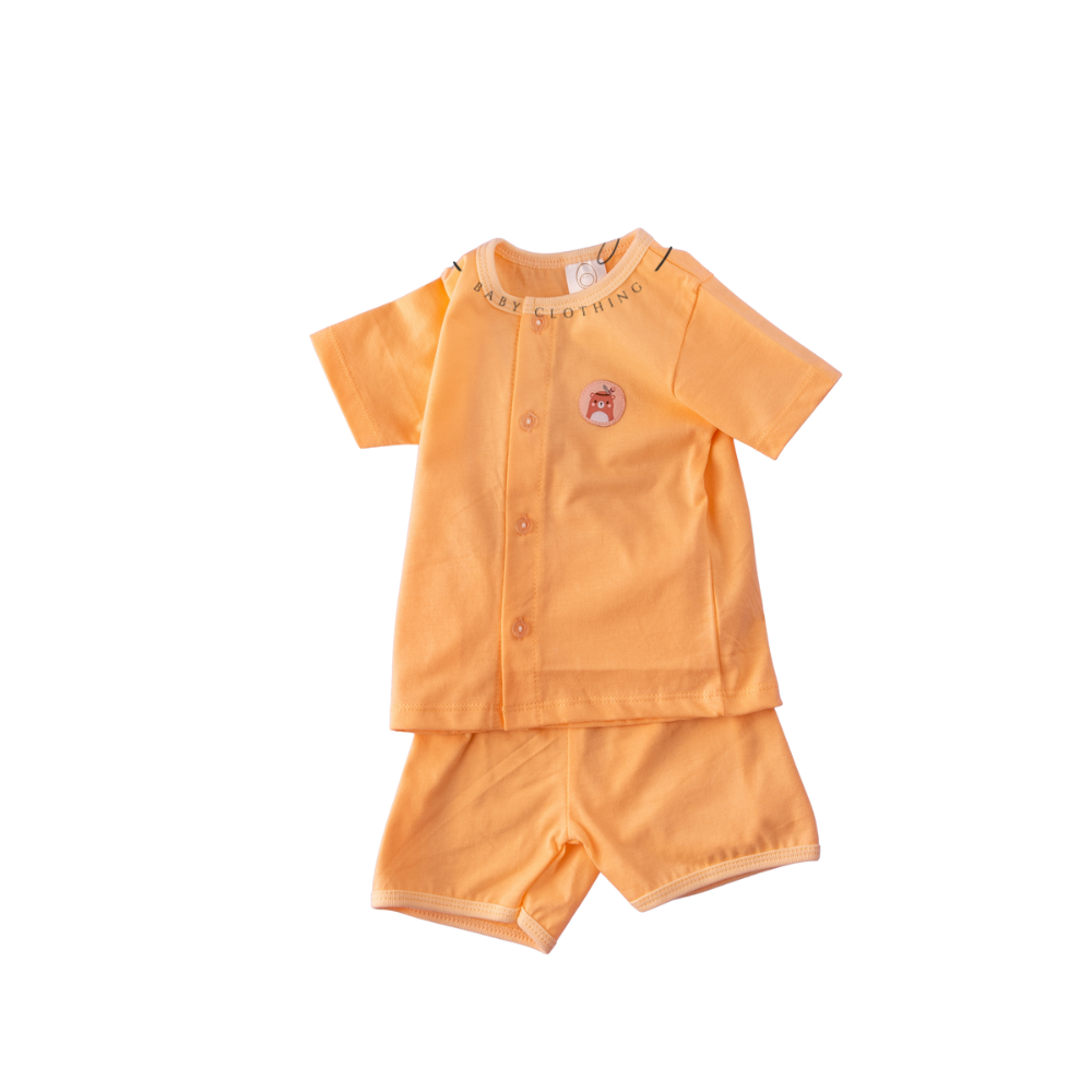 Unisex Cotton Baby Short Sleeve Suit & Shorts - Image 3