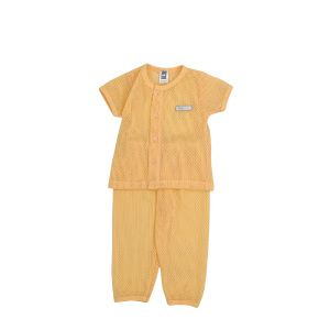Eyelet Baby Suit Short Sleeve Pants - 3-6 months, Orange