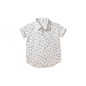 Short Sleeve Casual Shirt (Toddler Boys) - 2-3 Years, Pineapple Blue