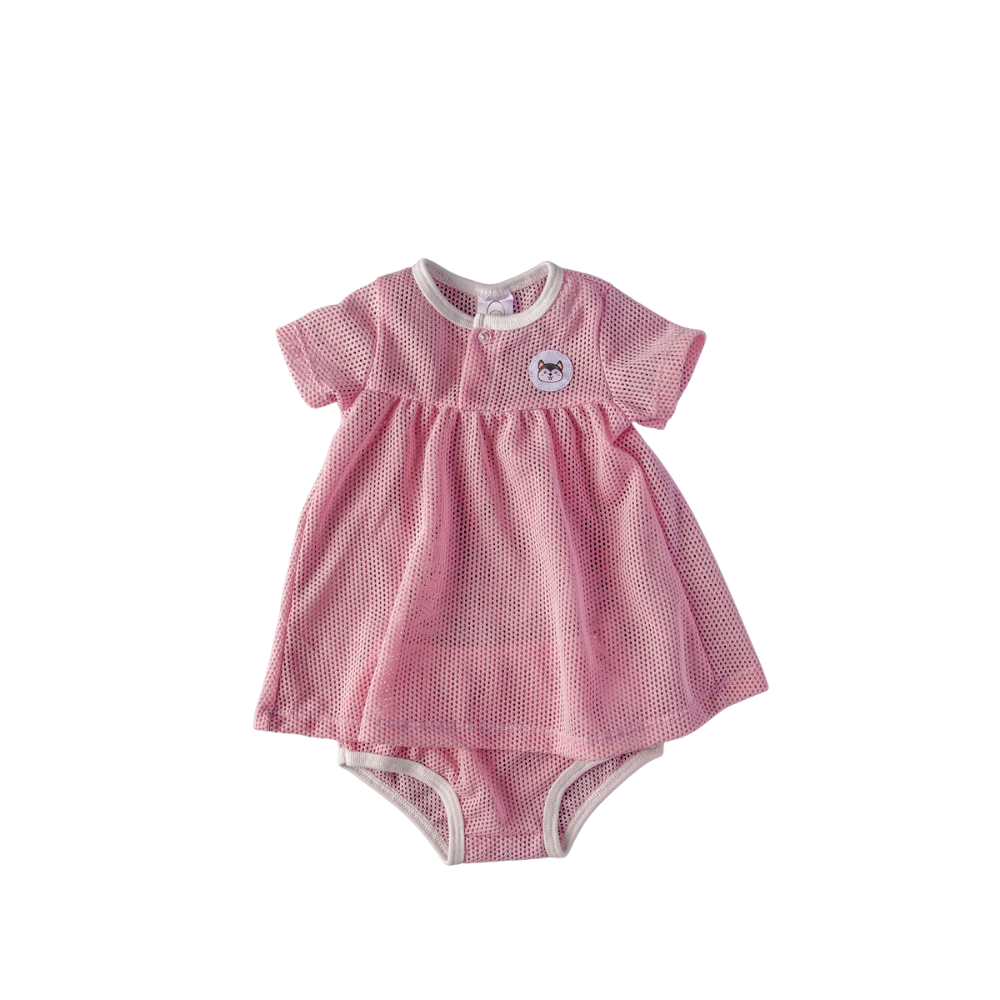 Eyelet Baby Romper with Skirt - Image 5