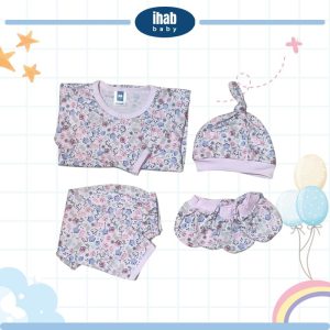Baby Gift Set Hamper (0-12 months) - 0-3 months, Pink Flower (LSLP)