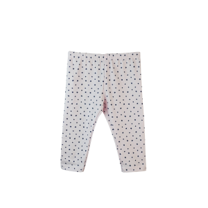Printed Cotton Spandex Leggings - 0-6 months, Pink Star