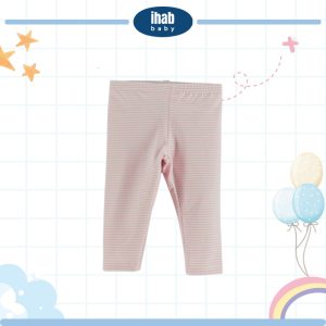 Stripe Cotton Spandex Leggings (Baby Girl) - 0-6 Months, Pink Stripe