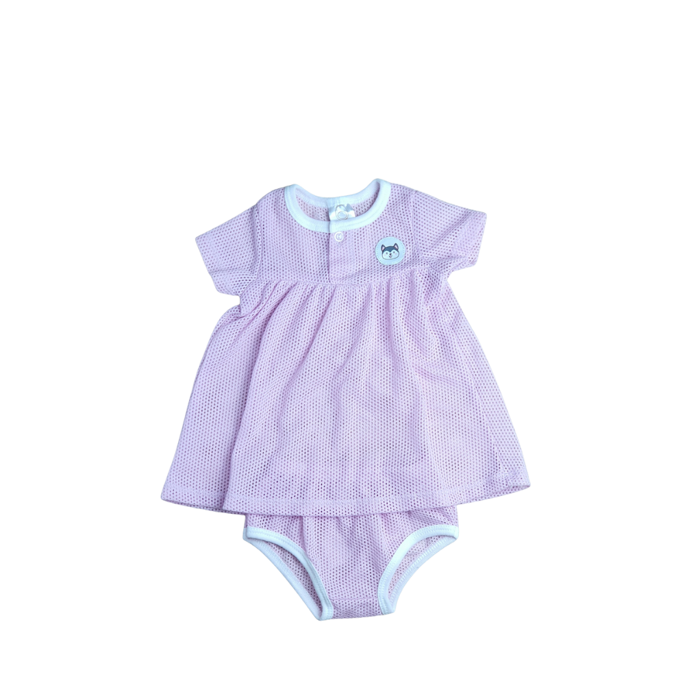 Eyelet Baby Romper with Skirt - Image 4
