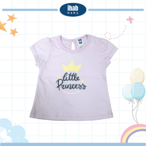 Pink Cotton Short Sleeve T-Shirt (0-36 months) - 0-6 Months, Purple