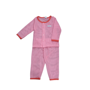 Eyelet Baby Suit Long Sleeve - 12-18 months, Scarlet