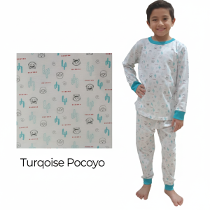 Kids Pyjamas Set - Sleepwear - 12-18 months, Turqoise Pocoyo