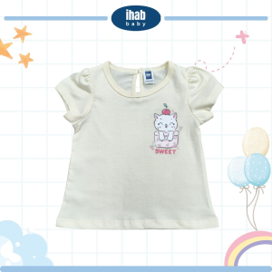 Animal Print Cotton T-Shirt (0-24 months) - 0-6 Months, Yellow
