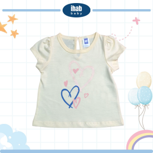 Pink Love Print Short Sleeve T-Shirt (0-36 months) - 0-6 months, Yellow