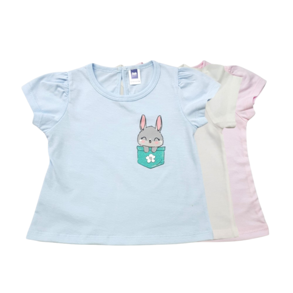 Toddler Girl Cotton Short Sleeve Rabbit T-Shirt (3-5yrs)