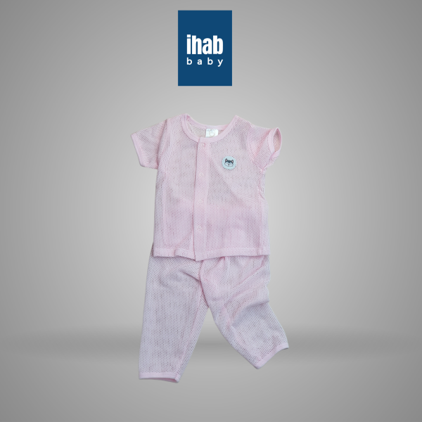 Eyelet Baby Suit Short Sleeve Pants (0-18 months) - Image 5
