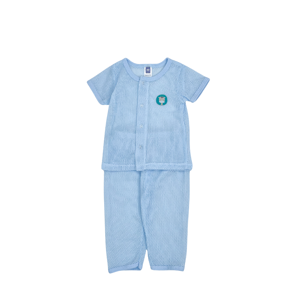 Eyelet Baby Suit Short Sleeve Pants - Image 2