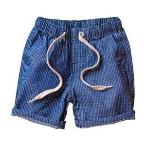 Toddler Boy Casual Shorts (2-5yrs) - Blue Square, 0-6 months