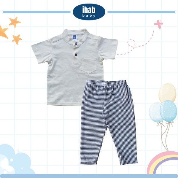 Cotton Short Sleeve Shirt & Pants Set (0-24 months) - Image 3