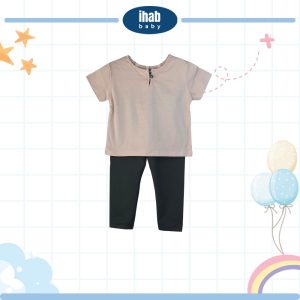 Cotton Kurta Short Sleeve Shirt & Pants Set (Baby Boy) - 0-6 months, Dusty Brown