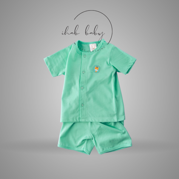 Unisex Cotton Short Sleeve Suit & Shorts (0-18 months) - Image 2