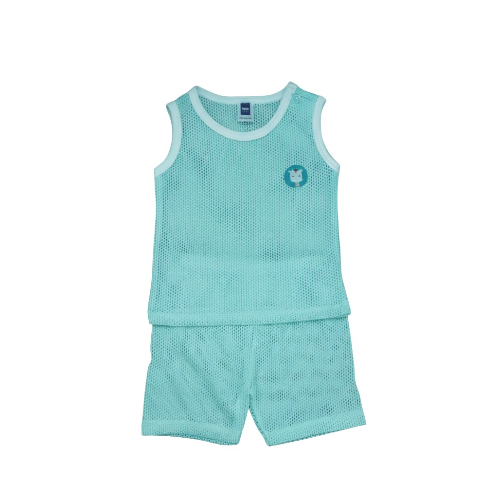 White Eyelet Singlet & Short Pants Set - Image 3