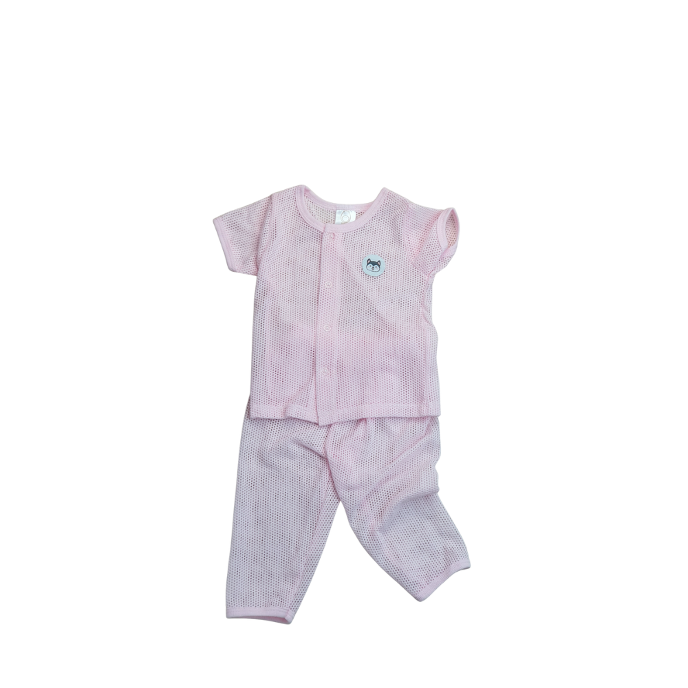 Eyelet Baby Suit Short Sleeve Pants - Image 5