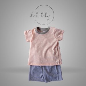 Baby Short Sleeve T-Shirt & Shorts Set (0-24 months) - 3-6 months, Melange