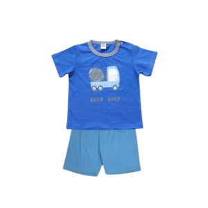 Baby Short Sleeve T-Shirt & Shorts Set - 18-24 months, Mid Blue