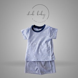 Baby Short Sleeve T-Shirt & Shorts Set (0-24 months) - 3-6 months, Navy