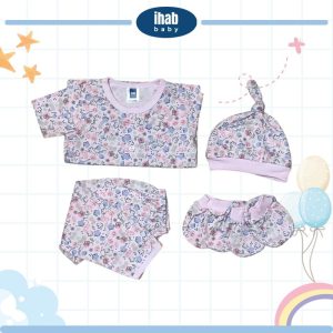 Baby Gift Set Hamper (0-12 months) - 0-3 months, Pink Flower (SSLP)