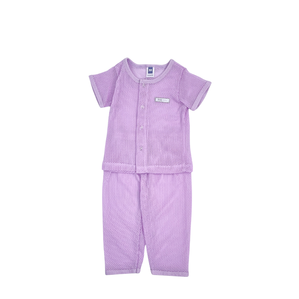 Eyelet Baby Suit Short Sleeve Pants - Image 3