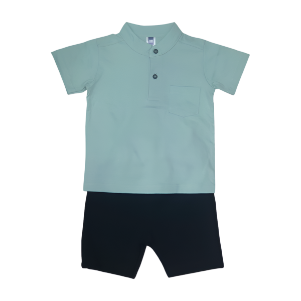 Cotton Short Sleeve Shirt & Pants Set (0-24 months) - Image 2