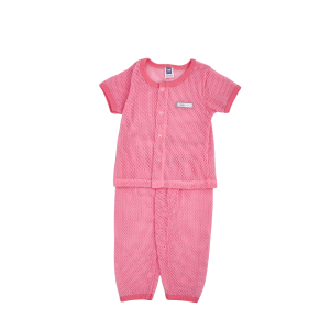 Eyelet Baby Suit Short Sleeve Pants - 3-6 months, Scarlet