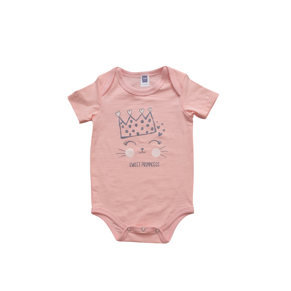 Unisex Short Sleeve Cotton Baby Romper - Image 2